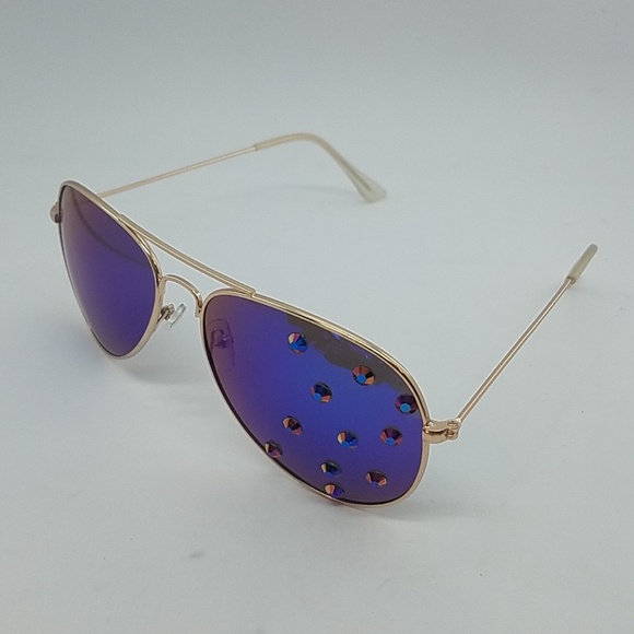 Swarovski rhinestone mirror AVIATORS new - Picture 3 of 3